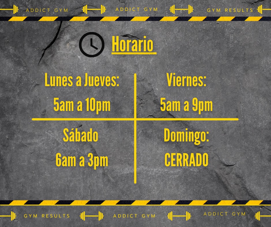 Horarios de atención AddictGym